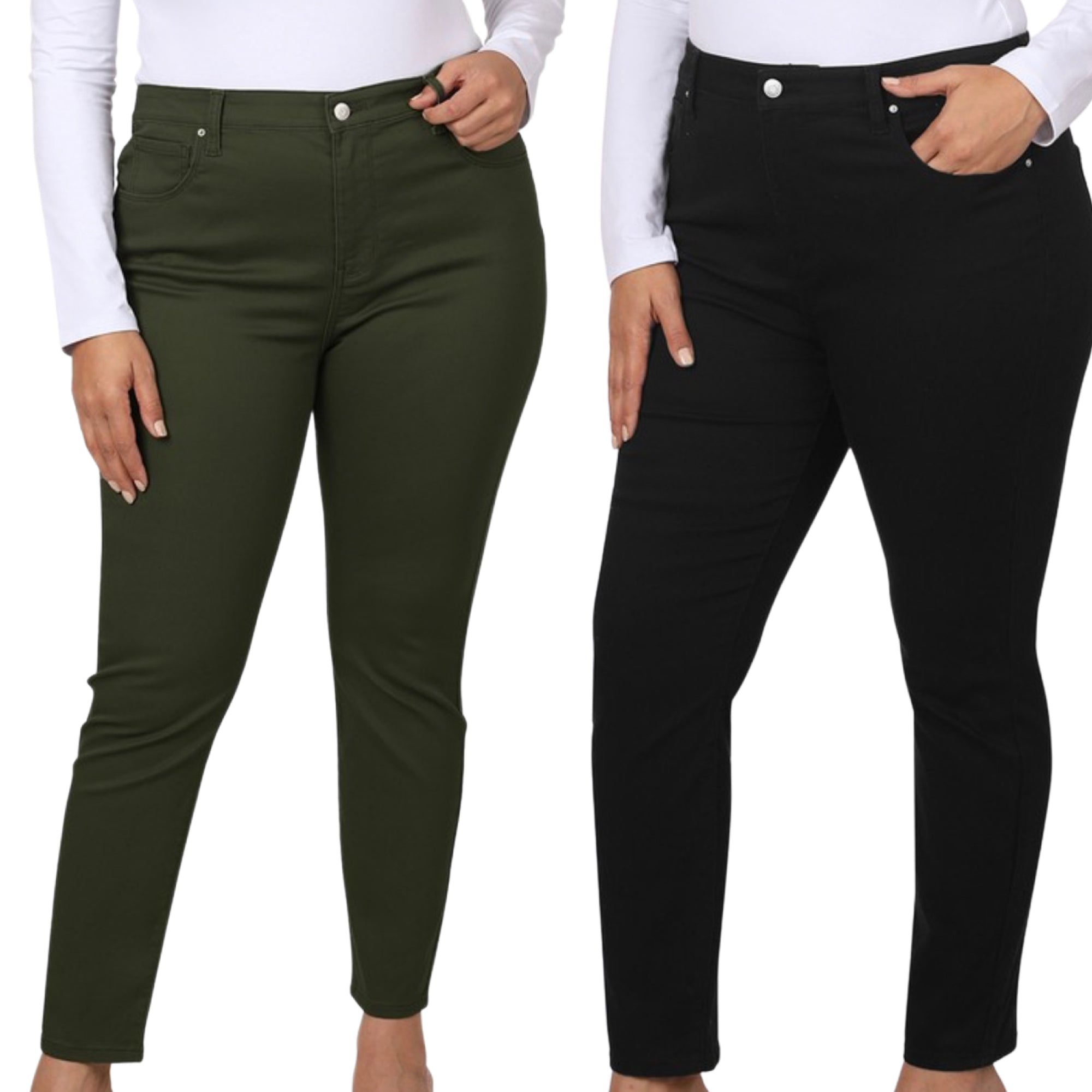 REG/PLUS Zenana High waist Skinny Color Denim Pants