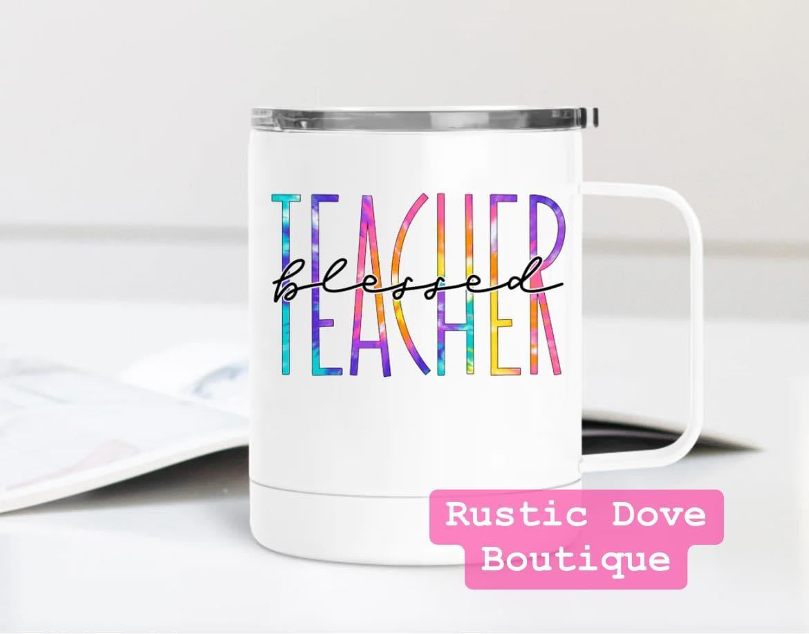 Blessed Teacher Tie Dye Mug
