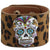 Candy Skull Leopard Cuff Bracelet