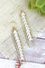 White Wood Gold Earrings