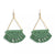 Green Macrame Earrings (lightweight)